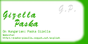 gizella paska business card